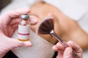 Nærbilde av kjemisk peeling, peeling med syrer