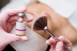 Nærbilde av kjemisk peeling, peeling med syrer