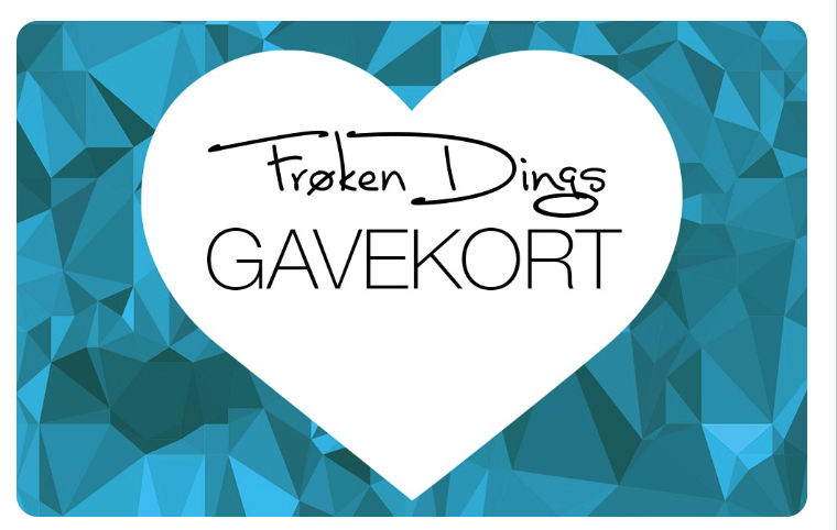Gavekort som kan kjøpes på Frøken Dings